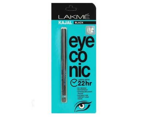 Standard Quality Smooth Texture Colour Black Lakme Eyeconic Kajal For Girls