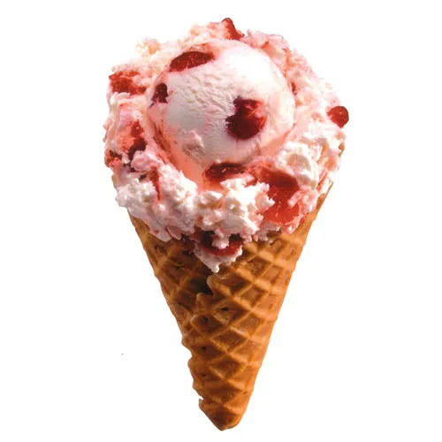 Strawberry Flavor Real Cool Pure And Fresh Cone Ice Cream, Pack Of 1 Piece
