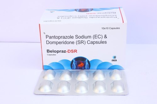 Belopraz Dsr Capsules - 10x10 Pack | Pantoprazole Sodium and Domperidone for Effective GERD and Ulcer Relief, Nausea Control and Enhanced Digestion