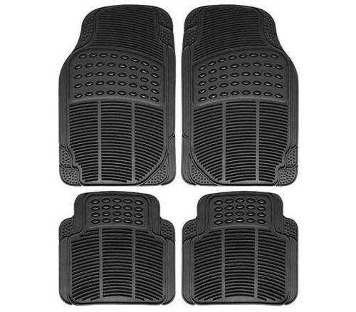 Black Anti-Skid Rubber Material Four Wheeler Vehical Washable Floor Mat 