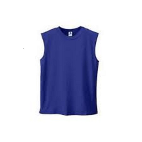 Blue Sleeveless Round Neck Skin Friendly Smooth And Soft Cotton Vest For Men - Cotton, Size S/L/XXL, Blue Color, Breathable and Quick Dry | Classic Style for Summer and Rainy Seasons