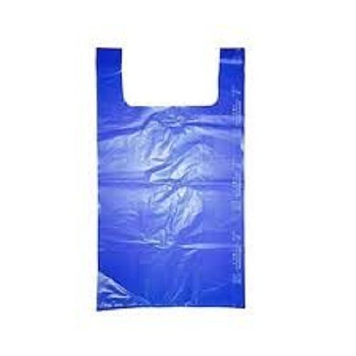 Easy To Carry Plain Blue Color Light Weight Plastic Carry Bag For Multipurpose