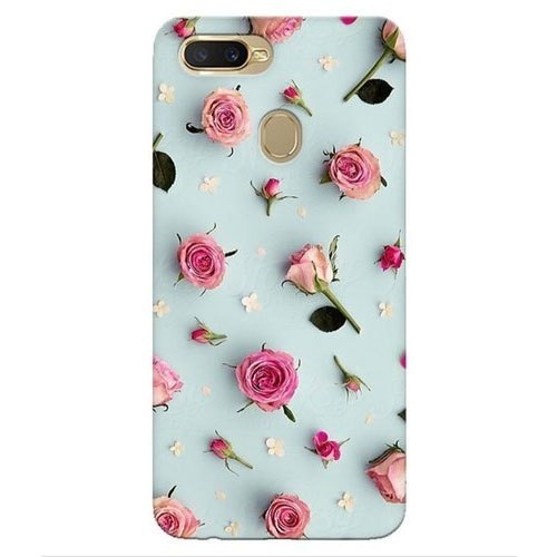 Green, Pink Color And Print Design Mobile Back Covers For Android Phones - Polyester Material, Standard Size, Light Green With Pink Flower Pattern | Soft, Fuzzy Fabric Perfect For Cuddling
