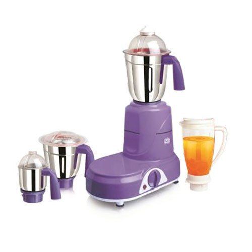 Purple And Silver Plastic High-Speed Electric Mixer Grinder For Dry Grinding With 2 Jars