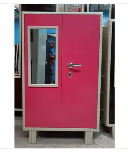 हस्तनिर्मित आयताकार सिल्वर मिनी पिंक अलमारी, आयाम 15 X 30 X 50 इंच, मटेरियल मेटल, घर के लिए