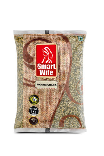 Smart Wife High Protein Digestive Green Moong Chilka Dal, 1 Kg Pack