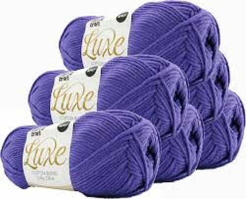 Quick Dry 100% Premium Quality And Light Weight Purple Color Fancy Cotton Blended Yarn