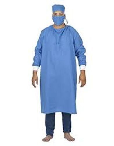 Non Woven Anti Germ Safe Hygienic Quality Long Sleeves Blue Disposable Surgical Gown 