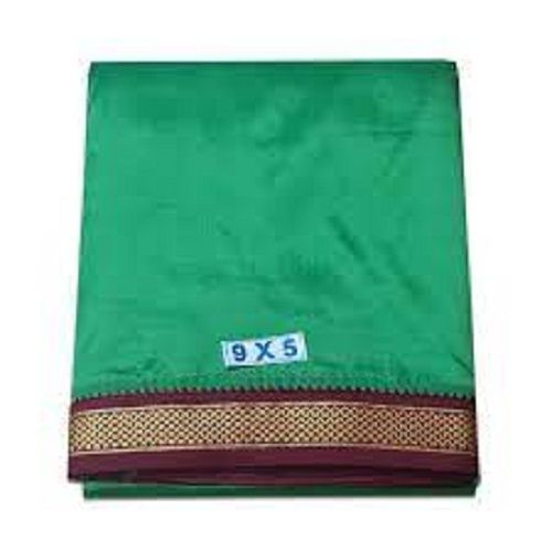 Green Maroon Breathable Lightweight And Comfortable Soft Cotton Dhoti