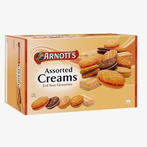 Crispy And Crunchy Sweet And Delicious Flavor Cream Cardboard Biscuits Fat Content (%): 12 Percentage ( % )