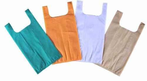 With Handle Eco Friendly And Light Weight Stylish Plain Non Woven W Cut Bags For Packaging