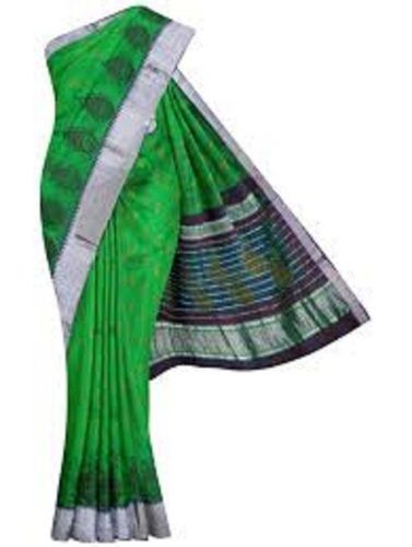 Green Fashionable And Simple Look Easy To Wear Beautiful Cotton Saree 