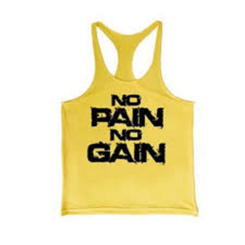 Lightweight Comfortable Stylish Trendy Yellow Sleeveless Cotton Vest For Men - Cotton, L/XXL/S, Yellow | Breathable, Quick Dry, No Fade, Washable