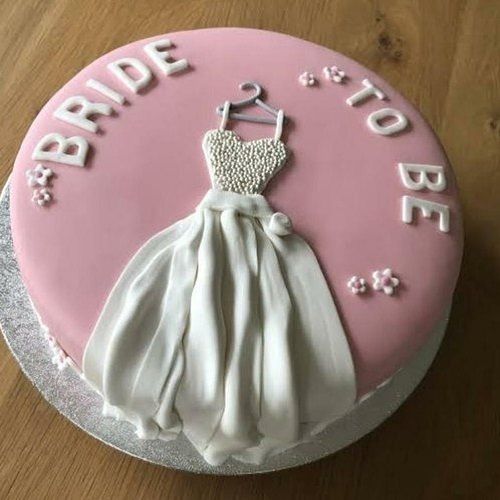 Mouthwatering, Rich And Delicious Pink Bride To Be Cake In Strawberry Flavor