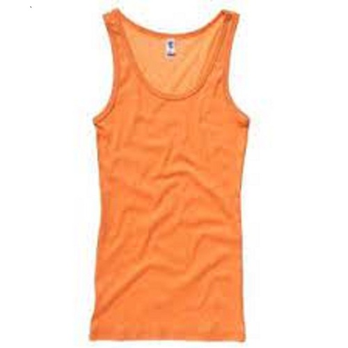 Cotton Vest - Sizes S-XL, Orange Color | Breathable, Quick Dry, Washable, Sleeveless Design