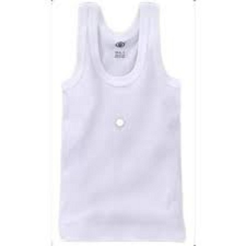 White Cotton Sleeveless Vest - Size S, M, L, XL, XXL | Breathable, Quick Dry, Washable, Versatile Summer Wear