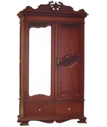 Easy To Clean Classic Look Eligant Interior Wood And Glass Antique Almirah  Carpenter Assembly