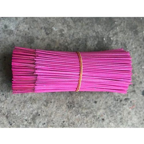 Indian Incense Smooth Straight Round Bamboo Rose Fragrance Dark Pink Agarbatti