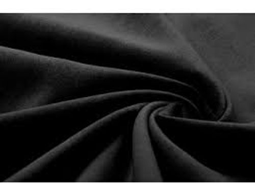 Black Plain And Soft Dyed Cotton Linen Fabric 