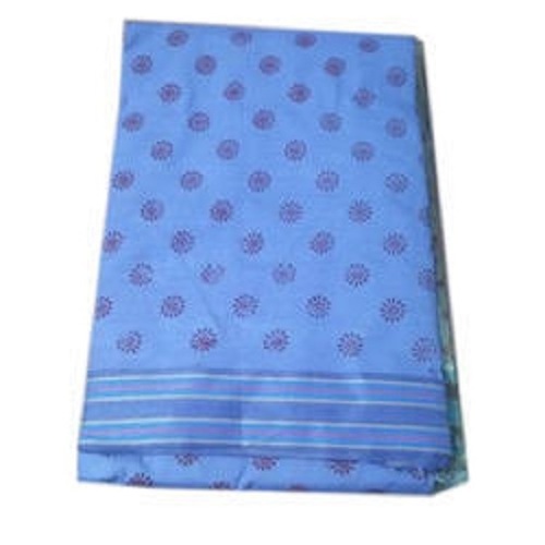 डॉटेड प्रिंटेड स्काई ब्लू सुंदर स्टाइलिश सांस लेने योग्य डिज़ाइनर वियर महिलाओं के लिए आधुनिक और ट्रेंडी कॉटन साड़ी