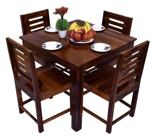 Wood Standard And Rich In Quality Comfortable Seating 4 Seater Dinning Table