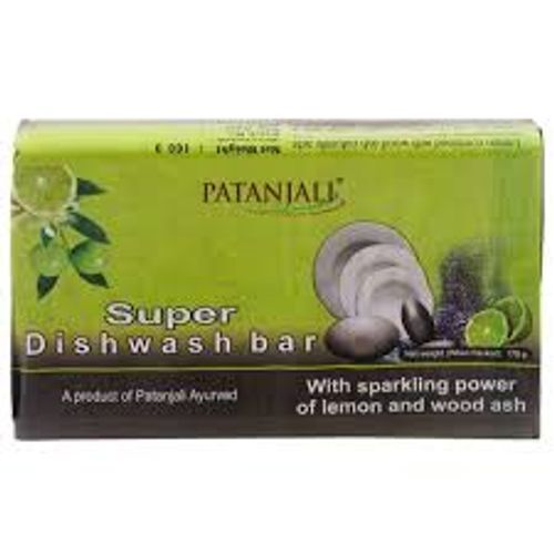 Gray With Sparkling Power Lemon And Wood Ash Patanjali Vadmans Super Dishwash Bar 