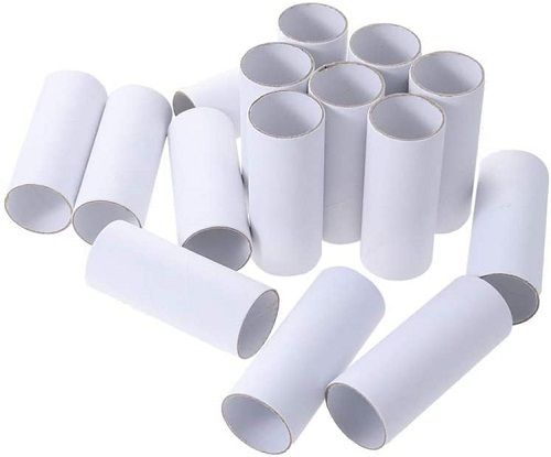  Simple Paper Core Tube In White Color Use For Wrapping And Packing Products 
