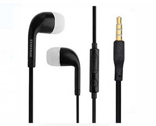 Black Rubber Body High Quality Sound And High Base Wired Earphone 3.5 Mm Jack