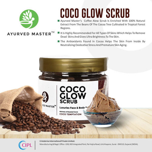 Coco Glow Face And Body Scrub For All Type Skin, 200G Ingredients: Herbal