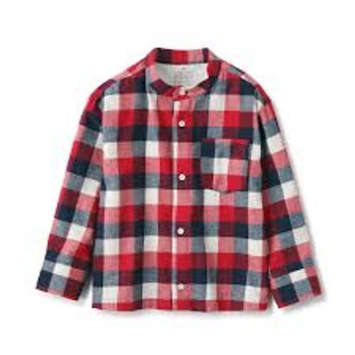 Kid's Full Sleeves Classic Callor Checkered Pattern Red Coloured Boy's Shirt