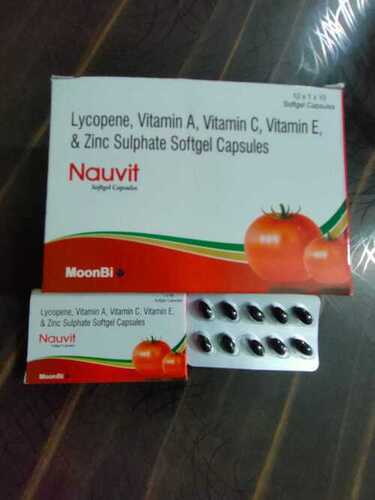 Nauvit Lycopene Vitamin A ,Vitamin C, Vitamin E And Zinc Sulphate, 10x1x10 Softgel Capsules