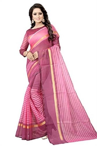 Pink And Golden Color Printed Pattern Fancy Ladies Saree For Party Wear