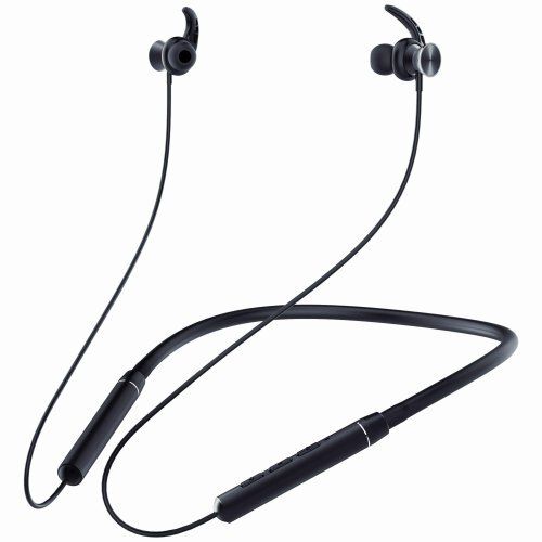 Black Premium Grade And Advanced In-Ear Wireless Earphone With Mic (Neckband), 15-Hour Battery Life