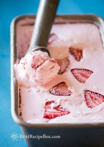 Rich Tasty And Creamy Delightful Flavor Natural Strawberry Ice Cream ,11g Fat