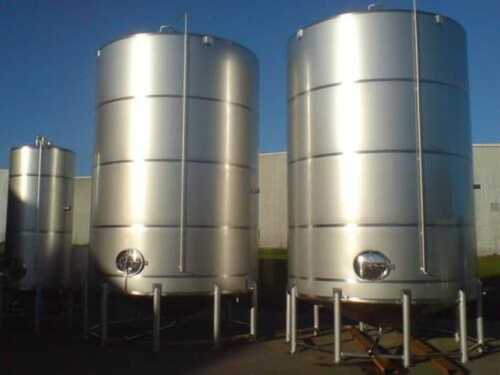 Silver Color Rust-Proof Heavy-Duty Stainless Steel Floor-Mounted Industrial Tanks