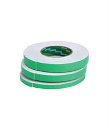 Double-Sided Adhesive Tape - PVC, 13x4 Inches, Green and White | Waterproof, Residue-Free, Ideal for Paper, Wood, and Plastic