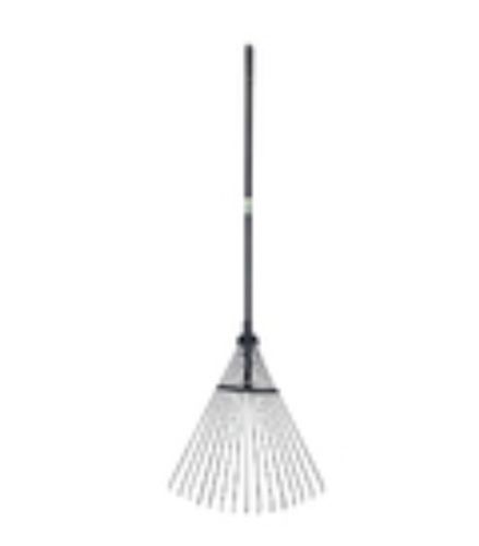 White And Silver Garden Leaf Rake With Wooden Handle 