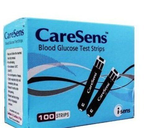 Black Plastic Accurate And Easy Disposable Pack Of 100 Caresens Blood Glucose Test Strips