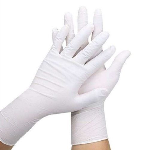 Pollution Free Comfortable Disposable And Soft Plain White Surgical Gloves  Elasticity: More