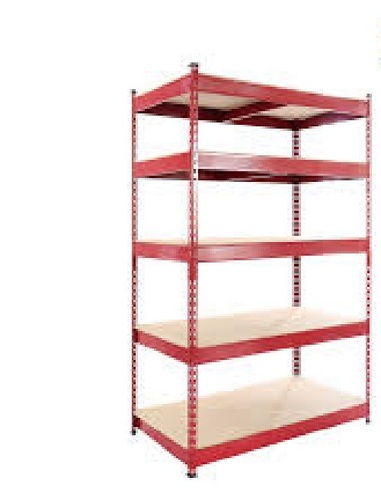 स्टील टिकाऊ लंबे समय तक चलने वाला मजबूत और बड़ा लाल प्लेन शेल्विंग रैक