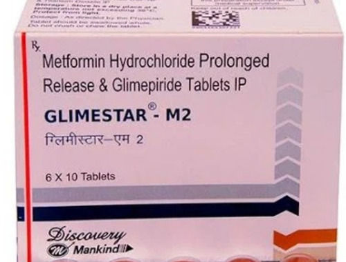 Glimester M2 Metformin Hydrochloride And Glimepiride Tablets, Packaging Size 6 X 10 Tablets