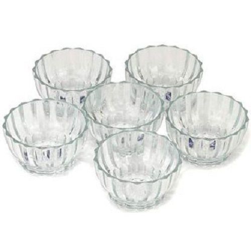 Long Durable Crack And Scratch Resistant Transparent Round Glass Bowls Size: 250 Ml