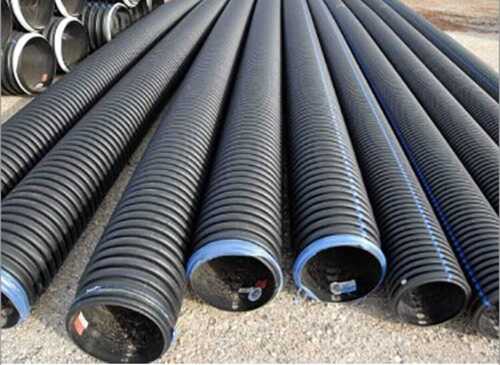 Black Long Durable Heavy Duty And Leak Resistance Hdpe Corrugated Pipe