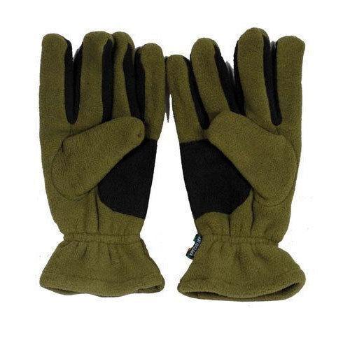 Shoreless Plain Green Cotton Long Life Comfortable Full Finger Army Glove 