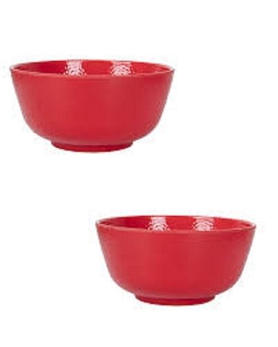 Microwave Safe Scratch Proof And Light Weight Plain Red Melamine Round Bowl Design: Simple