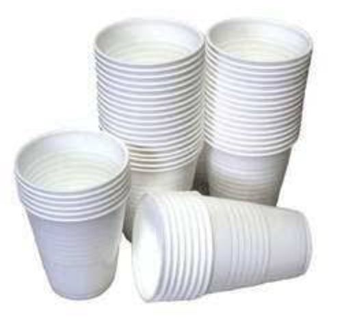 Plain Easy To Use Recycle And Eco-Friendly Round Shape White Plain Disposable Paper Cup Size: 4-7 Inch