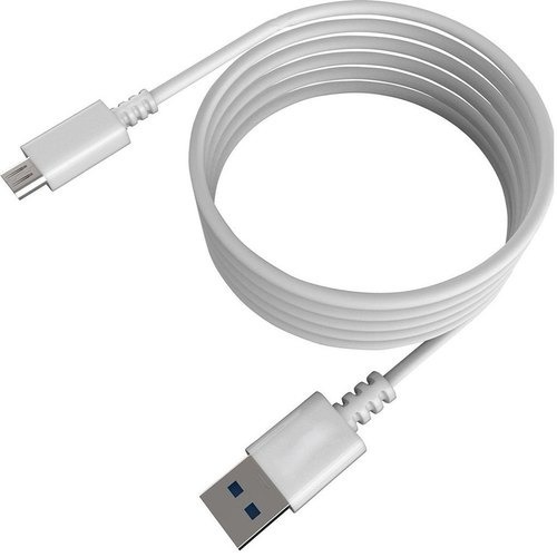 Plastic And Rubber Usb Data Cable For Type-a Mobile Phone, 1 Meter Long - Durable, Flexible Design, Fashionable White Color | Compatible With Mobile Phones, Game Consoles And More