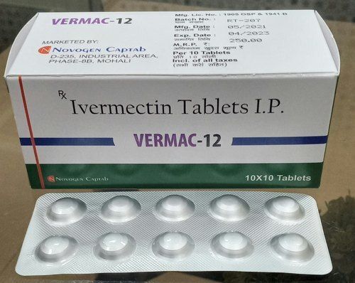 Vermac 12 Mg Tablet, 10x10 Tablets