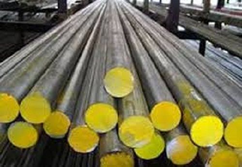 Weather Resistance Ruggedly Constructed Round Yellow And Silver Steel Bar Weight: 50  Kilograms (Kg)