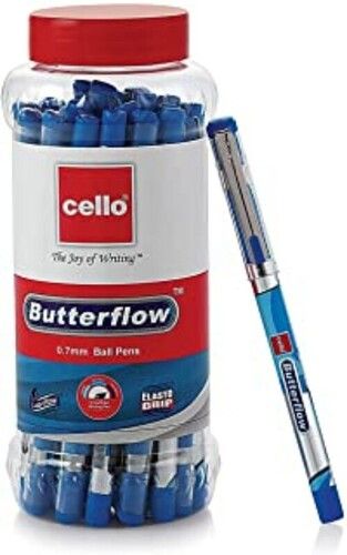 Plastic Ball Pens For Smooth Writing Blue Pen With Comfortable